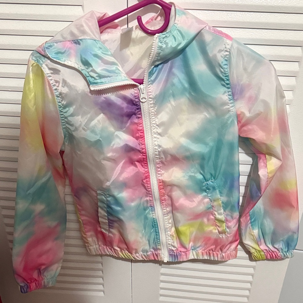 Justice Pastel Tie-Dye Jacket 5/$25 🤍💚